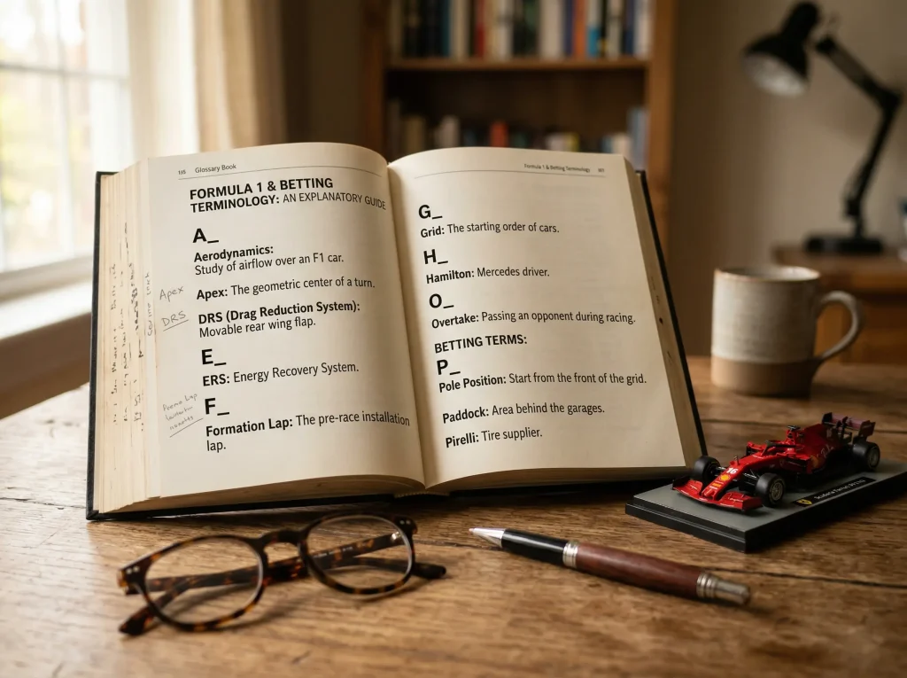 Diccionario ilustrado de términos de apuestas y Fórmula 1